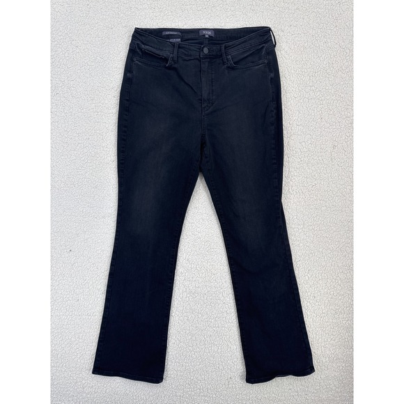 NYDJ Fit Is Everything Black Slim Bootcut Jeans Size 14 Sure Stretch High Rise - Picture 1 of 7